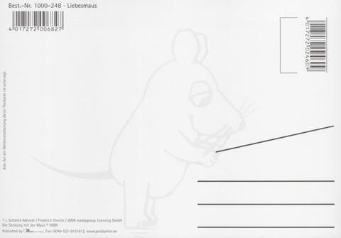 Maus - Postkarte Liebesmaus