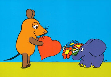 Maus - Postkarte Liebesmaus