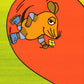 Maus - Postkarte Maus im halben Herz Teil 1