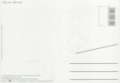 Maus - Postkarte Maus mit Elefant und Geschenken