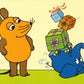 Maus - Postkarte Maus mit Elefant und Geschenken