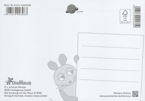Maus - Postkarte Starschnitt Maus 3