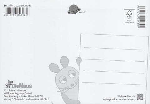 Maus - Postkarte Starschnitt Maus 4