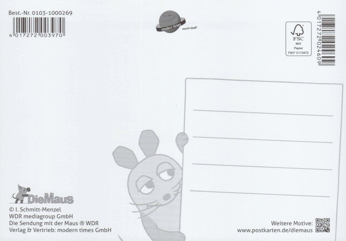 Maus - Postkarte Starschnitt Maus 4