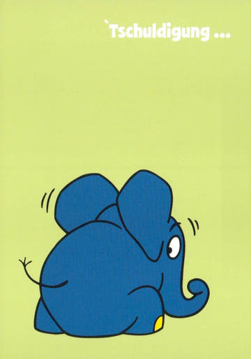 Maus - Postkarte Tschuldigung...