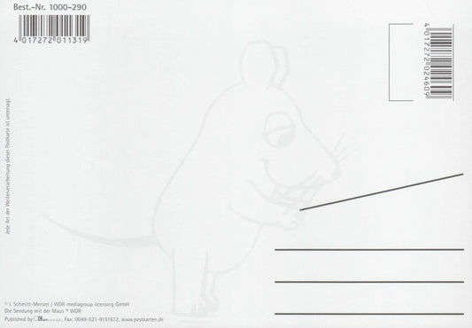 Maus - Postkarte Viel Glück zum Geburtstag