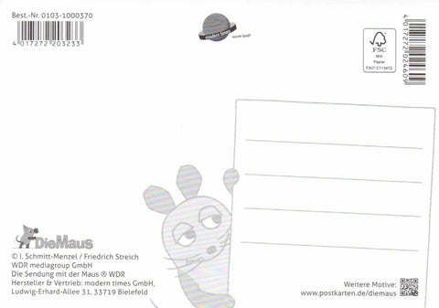 Maus - Postkarte Weihnachten