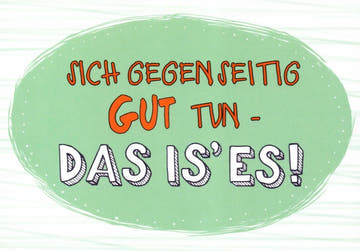 Motivations - Postkarte für Freunde | Grün & Oval, Positiv & Humorvoll | Inspirierendes Geschenk & Deko