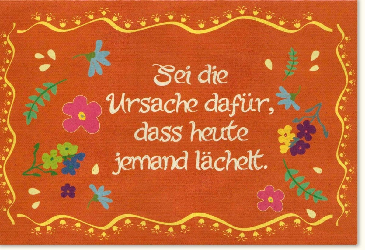 Motivationskarte mit Blumenmotiv - Farbenfrohe Karte für Freude und Inspiration, Positive Grüße