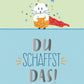 Motivationskarte Superheld Maus mit Folienprägung - Du schaffst das!