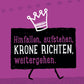 Motivationspostkarte: Hinfallen. Aufstehen. Krone richten. Weitergehen – Inspirierende Sprüche für jeden Anlass