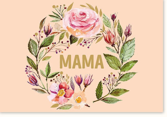 Muttertagskarte: Aquarellblumen, Herzliche Grüße für Mama - Frühlingsdesign voller Liebe & Anerkennung