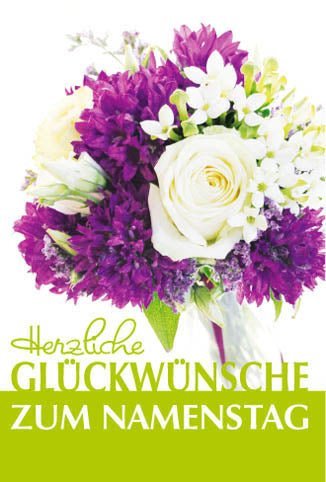 Namenstag Grußkarte mit Rosenmotiv - Elegante Blumengrüße von Galerie Dominique, Ideal für Familie & Freunde, Perfekt als Geschenkidee
