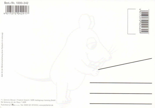 niedliche Maus - Postkarte Freunde