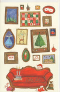 Nikolaus Weihnachtskarte aus Naturkarton – Gemütlicher Sofa-Moment