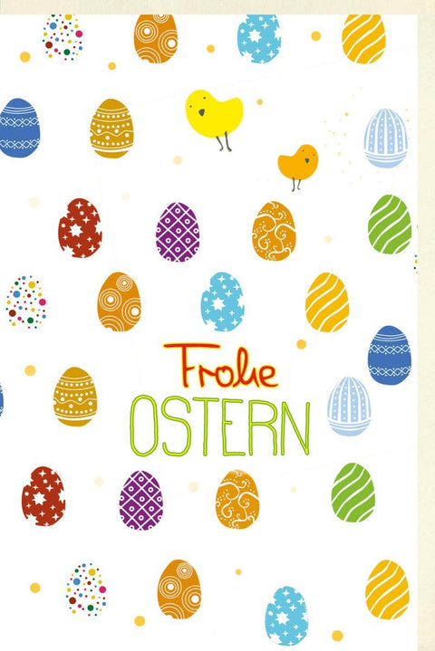 Osterkarte Frühling – Fröhliche Grüße mit Küken & Ostereiern für Familie und Freunde senden