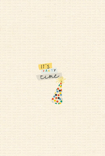 Party - Postkarte mit Spruch und Partyhut aus Zuckerrohrpapier für fröhliche Anlässe