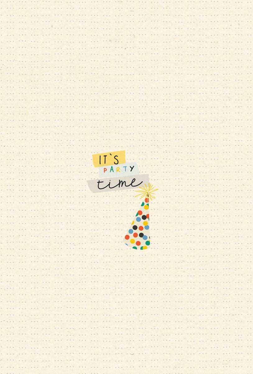 Party - Postkarte mit Spruch und Partyhut aus Zuckerrohrpapier für fröhliche Anlässe
