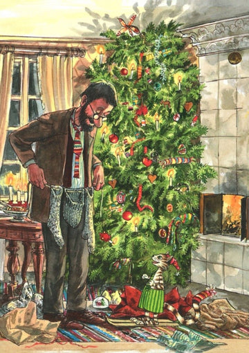 Pettersson und Findus Postkarte Bescherung