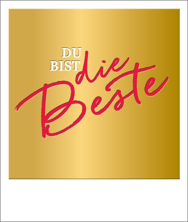 Postkarte "Du bist die Beste" mit Goldfolie - Happy Notes aus der Kategorie Postkarten - Liebe
