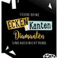 Postkarte Ecken und Kanten Diamanten sind nicht rund moderne Postkarte mit Spruch für besondere Menschen Mutmacher