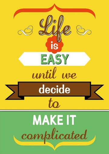 Postkarte Englisch: Easy Life Spruch für jeden Anlass