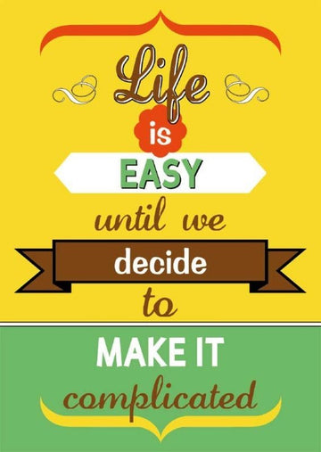 Postkarte Englisch: Easy Life Spruch für jeden Anlass