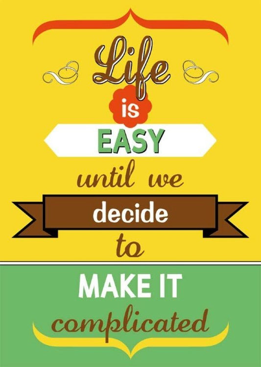 Postkarte Englisch: Easy Life Spruch für jeden Anlass