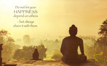 Postkarte englisch: Freude teilen mit inspirierendem Text