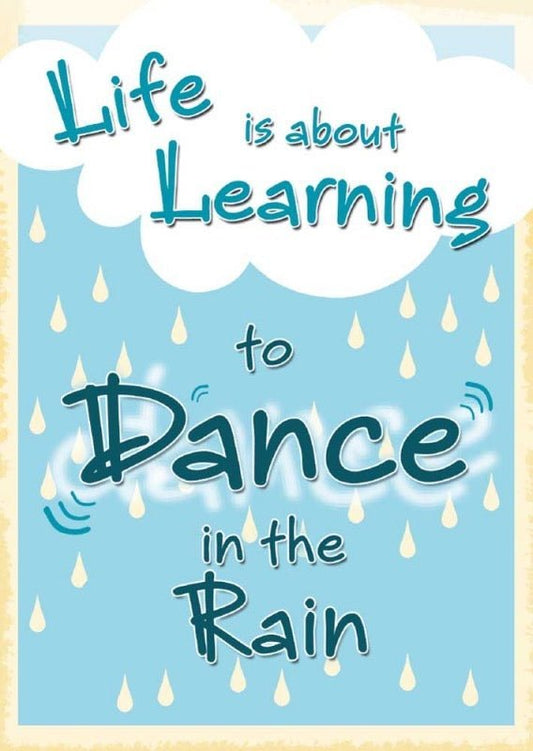 Postkarte Englisch: Life is about learning – Inspirierende Worte für jeden Anlass