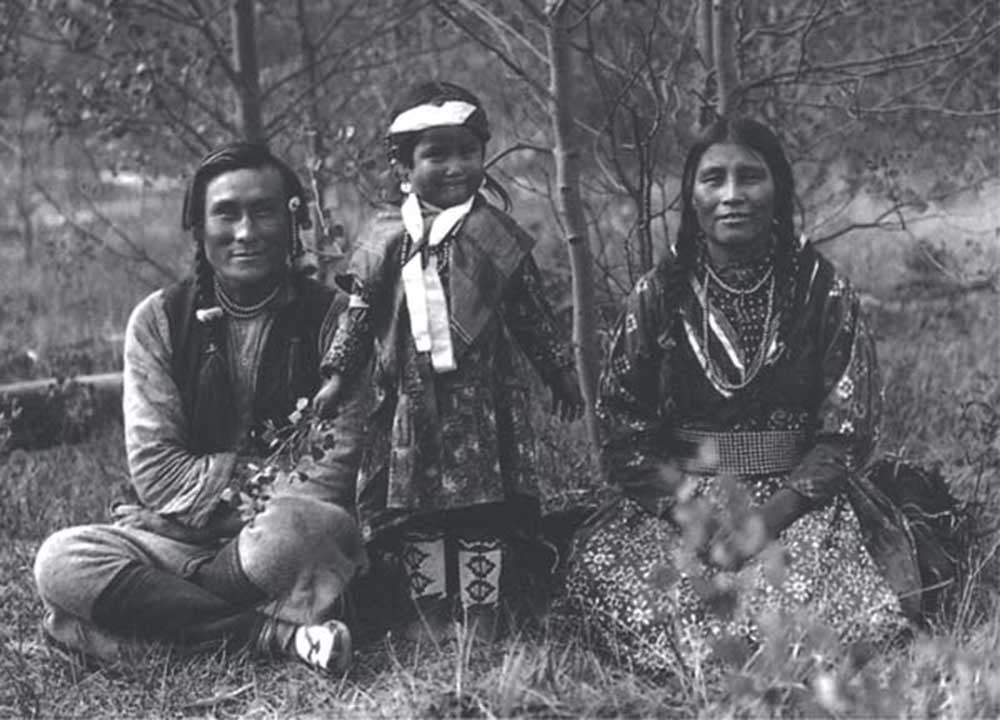 Postkarte Familientreffen - Vintage Schwarz - Weiß Portrait, Historische Kultur in der Natur