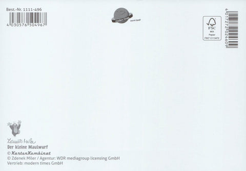 Postkarte für Kinder Der kleine Maulwurf Zu Deinem Geburtstag