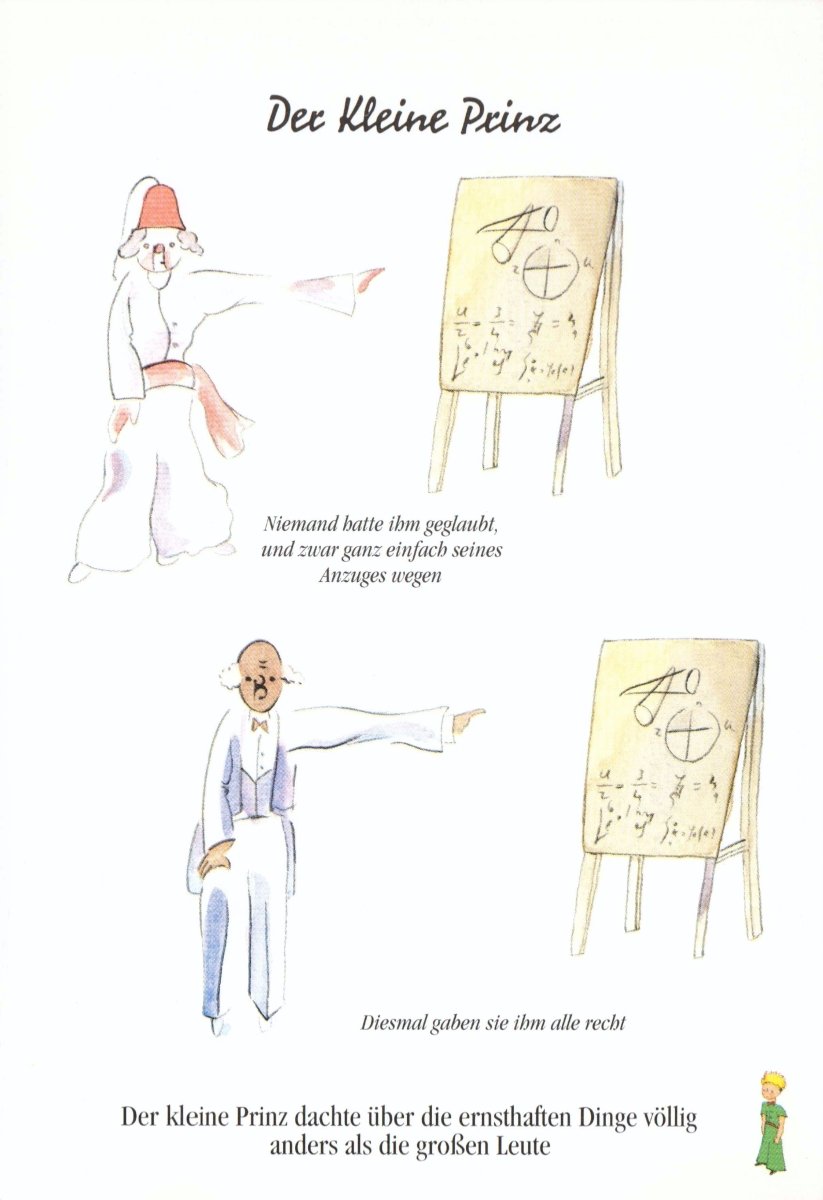 Postkarte Geburtstag Der kleine Prinz für Kinder liebevoll illustriert mit Spruch besondere Postkarte für Jungen und Mädchen zum Geburtstag