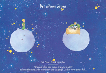 Postkarte Geburtstag Der kleine Prinz für Kinder mit liebevollem Weltraum Motiv und inspirierendem Zitat perfekte Postkarte zum Geburtstag