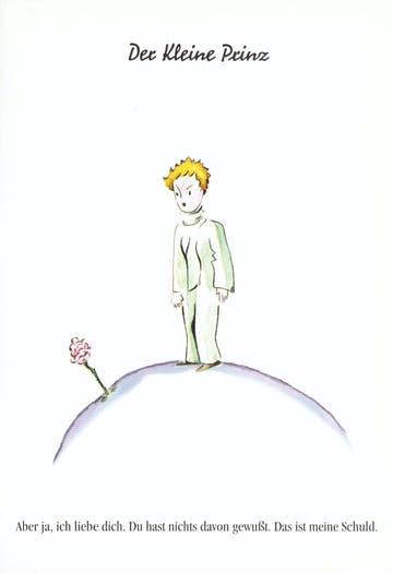 Postkarte Geburtstag Der kleine Prinz für Kinder mit liebevollem Zitat und Illustration perfekte Postkarte zum Geburtstag für kleine Abenteurer