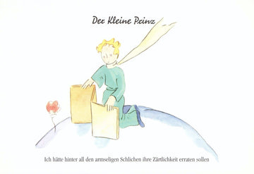 Postkarte Geburtstag Der kleine Prinz für Kinder mit liebevoller Illustration und Zitat perfekte Postkarte zum Geburtstag Kinderbuch Motiv