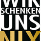 Postkarte Geburtstag lustig Wir schenken uns nix witzige Postkarte schwarz gold minimalistisches Design für Freunde und Familie
