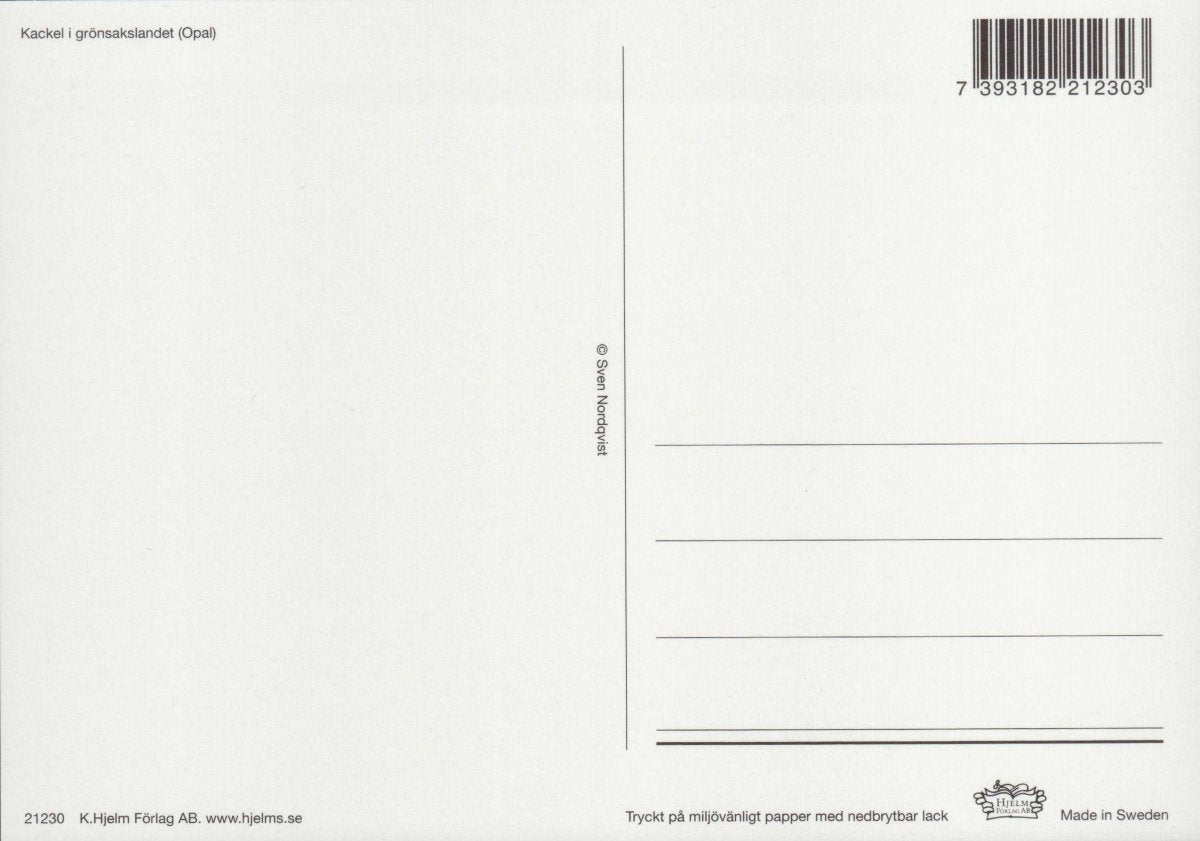 Postkarte Kinder Pettersson und Findus Im Garten