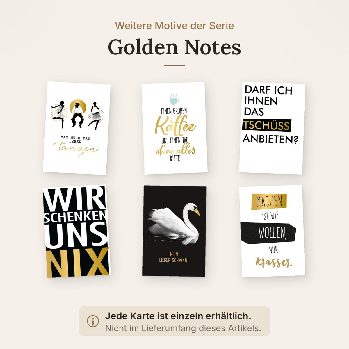 Postkarte Kunstpostkarte Vitruvianischer Mensch mit E-Gitarre goldene Illustration auf schwarzem Hintergrund originelle Postkarte