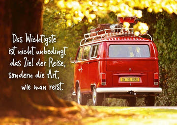 Postkarte Lebensweisheit: Der Weg ist das Ziel - Inspirierende Reisegedanken