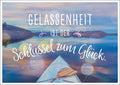 Postkarte Lebensweisheit: Gelassenheit als Schlüssel zum Glück entdecken