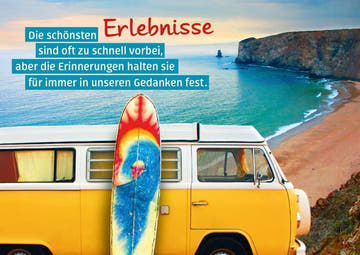 Postkarte Lebensweisheit: Unvergessliche Momente verfliegen zu schnell
