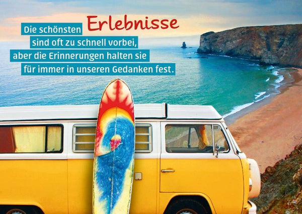 Postkarte Lebensweisheit: Unvergessliche Momente verfliegen zu schnell