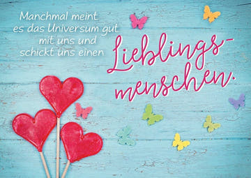 Postkarte - Liebe: Das Universum schenkt uns manchmal einen besonderen Menschen