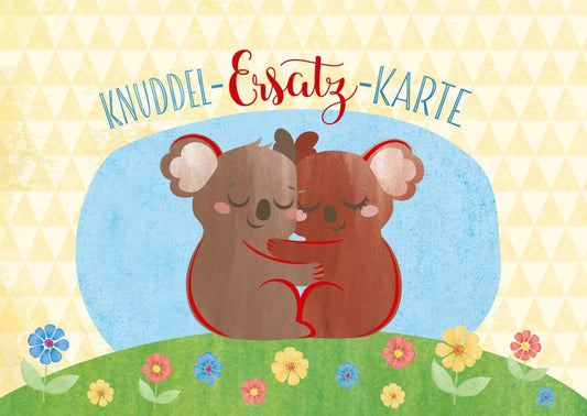 Postkarte Liebe: Knuddel - Ersatz für besondere Momente