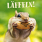 Postkarte lustiger Spruch Biffe Löffeln Eichhörnchen mit Nuss witzige Grußkarte Humor Tiermotiv für Freunde und Familie
