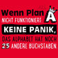 Postkarte mit inspirierendem Spruch: Keine Panik, wenn der Plan nicht klappt