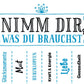 Postkarte mit inspirierenden Sprüchen: Nimm Dir, was du brauchst – Erfolg und Glücksmomente