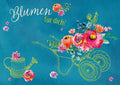 Postkarte mit Spruch - Blumen für dich, inspirierende Botschaft für jeden Anlass