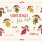 Postkarte mit Spruch: Dein Schutzengel für Mut und Zuversicht